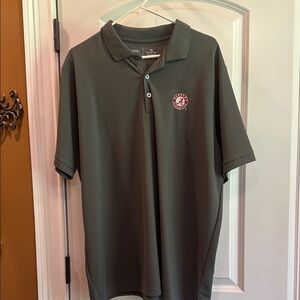 Antigua Gray Polo Shirt with Signature Emblem